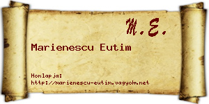 Marienescu Eutim névjegykártya